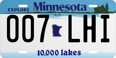 MN license plate 007LHI