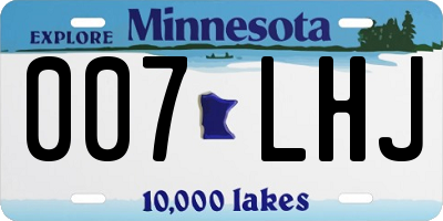 MN license plate 007LHJ