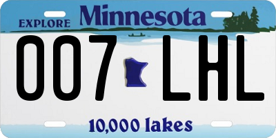 MN license plate 007LHL