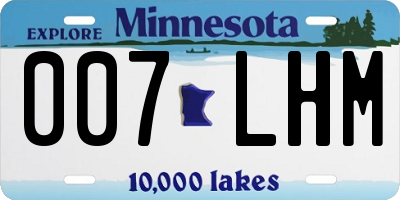 MN license plate 007LHM