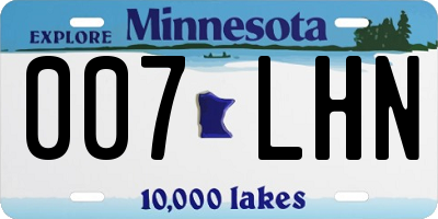 MN license plate 007LHN
