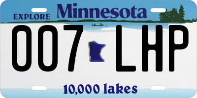MN license plate 007LHP