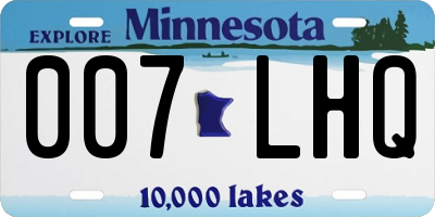 MN license plate 007LHQ