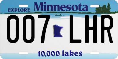 MN license plate 007LHR
