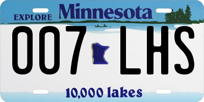 MN license plate 007LHS