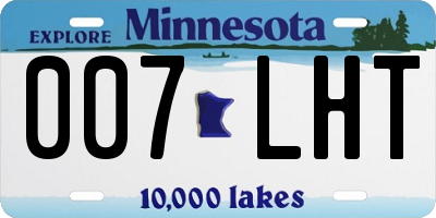 MN license plate 007LHT