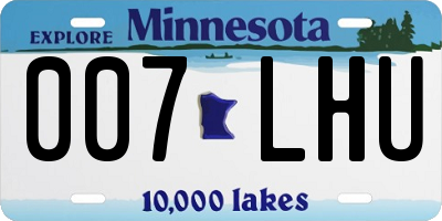 MN license plate 007LHU