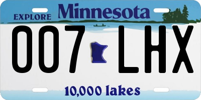 MN license plate 007LHX