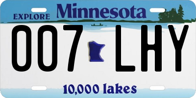 MN license plate 007LHY