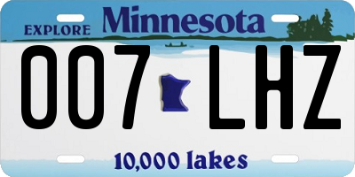 MN license plate 007LHZ