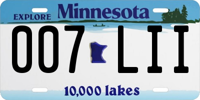 MN license plate 007LII
