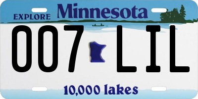 MN license plate 007LIL