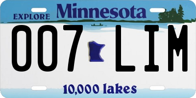 MN license plate 007LIM
