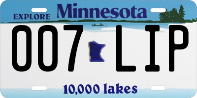 MN license plate 007LIP
