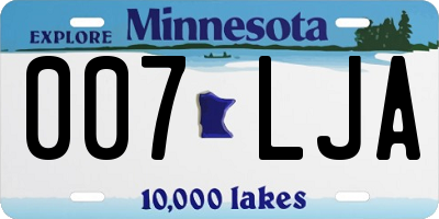 MN license plate 007LJA