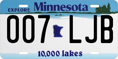 MN license plate 007LJB