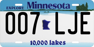 MN license plate 007LJE