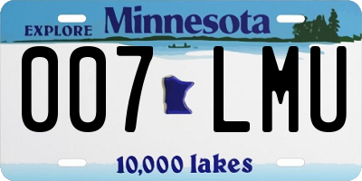 MN license plate 007LMU