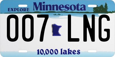 MN license plate 007LNG