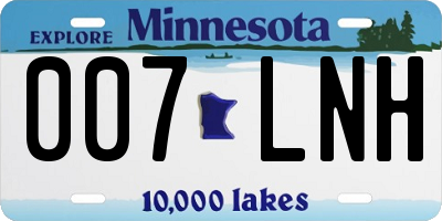 MN license plate 007LNH