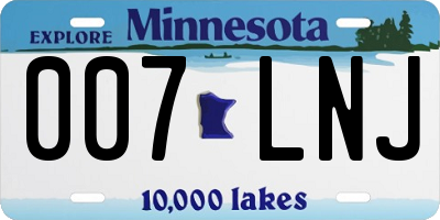 MN license plate 007LNJ