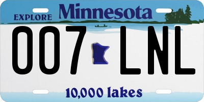 MN license plate 007LNL