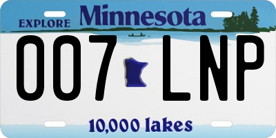 MN license plate 007LNP