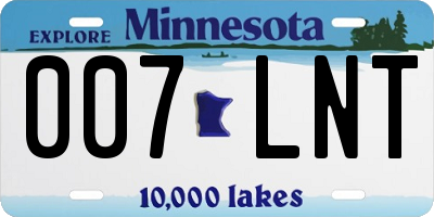 MN license plate 007LNT