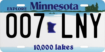 MN license plate 007LNY
