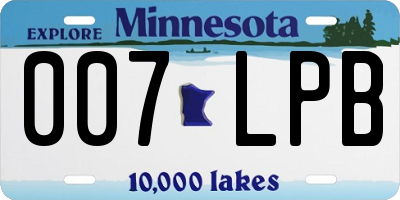 MN license plate 007LPB