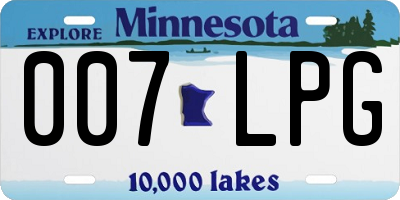 MN license plate 007LPG