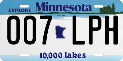 MN license plate 007LPH