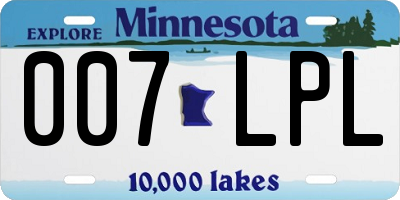 MN license plate 007LPL