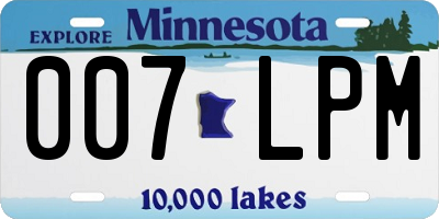 MN license plate 007LPM