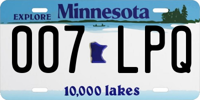 MN license plate 007LPQ