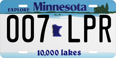 MN license plate 007LPR