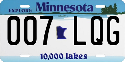 MN license plate 007LQG