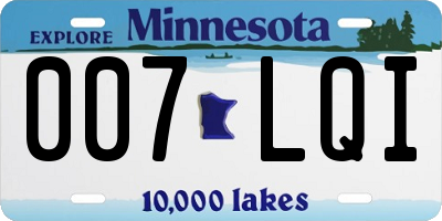 MN license plate 007LQI