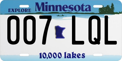 MN license plate 007LQL
