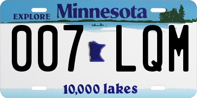 MN license plate 007LQM