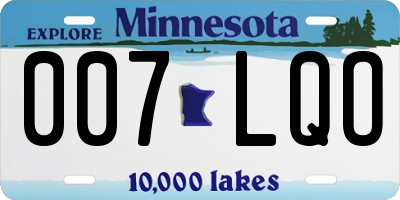 MN license plate 007LQO