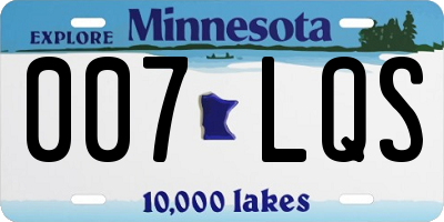 MN license plate 007LQS