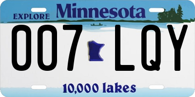 MN license plate 007LQY
