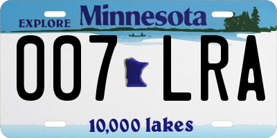 MN license plate 007LRA
