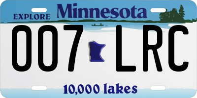 MN license plate 007LRC