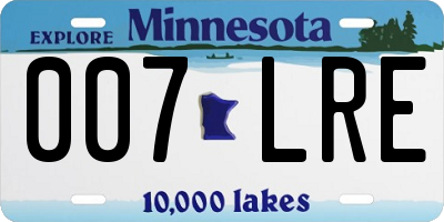 MN license plate 007LRE
