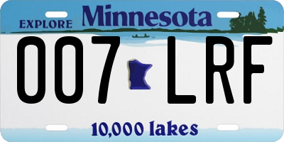 MN license plate 007LRF