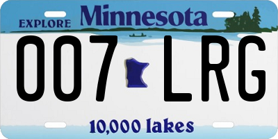 MN license plate 007LRG