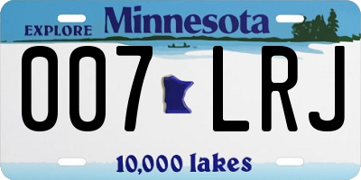 MN license plate 007LRJ