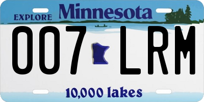 MN license plate 007LRM